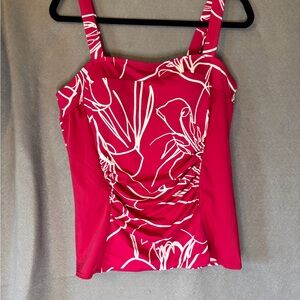 Women's Pink Floral Tankini Top. NWT